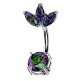 シルバー×VM | ヘソピアス 14G バナナバーベル | ピアス専門店HOMESLICEPRODUCTIONS