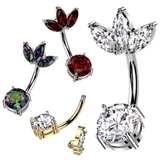 ヘソピアス 14G バナナバーベル | ピアス専門店HOMESLICEPRODUCTIONS | 詳細画像1 