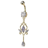 ゴールド | ヘソピアス 14G バナナバーベル | ピアス専門店HOMESLICEPRODUCTIONS