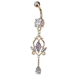 ピンクゴールド | ヘソピアス 14G バナナバーベル | ピアス専門店HOMESLICEPRODUCTIONS