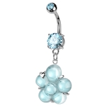 ライトブルー | ヘソピアス 14G バナナバーベル | ピアス専門店HOMESLICEPRODUCTIONS