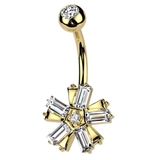 ゴールド | ヘソピアス 14G バナナバーベル | ピアス専門店HOMESLICEPRODUCTIONS