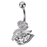 シルバー | ヘソピアス 14G バナナバーベル | ピアス専門店HOMESLICEPRODUCTIONS