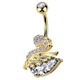 ゴールド | ヘソピアス 14G バナナバーベル | ピアス専門店HOMESLICEPRODUCTIONS