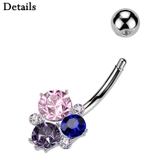 ヘソピアス 14G バナナバーベル | ピアス専門店HOMESLICEPRODUCTIONS | 詳細画像3 