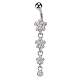 ダイヤモンドクリア | ヘソピアス 14G バナナバーベル | ピアス専門店HOMESLICEPRODUCTIONS