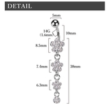 ヘソピアス 14G バナナバーベル | ピアス専門店HOMESLICEPRODUCTIONS | 詳細画像11 