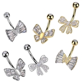 ヘソピアス 14G バナナバーベル | ピアス専門店HOMESLICEPRODUCTIONS | 詳細画像1 