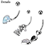 ヘソピアス 14G バナナバーベル | ピアス専門店HOMESLICEPRODUCTIONS | 詳細画像5 