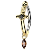 ゴールド | ヘソピアス 14G ダガー | ピアス専門店HOMESLICEPRODUCTIONS