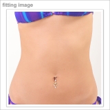 14K オープンハート&5ジュエル バナナバーベル【ボディピアス | ピアス専門店HOMESLICEPRODUCTIONS | 詳細画像2