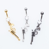 ボディピアス 14G へそピアス ピストルチャーム | ピアス専門店HOMESLICEPRODUCTIONS | 詳細画像7 