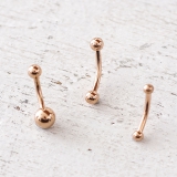 [HSP] ピンクゴールド バナナバーベル14G | ピアス専門店HOMESLICEPRODUCTIONS | 詳細画像9 