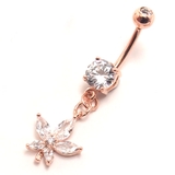 ヘソピアス 14G CZバタフライ | ピアス専門店HOMESLICEPRODUCTIONS | 詳細画像6 