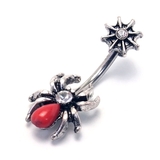 14G CZ レッドスパイダー＆ウェブ | ピアス専門店HOMESLICEPRODUCTIONS | 詳細画像1 