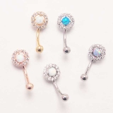 アイブロウ 16G ラウンドジュエル＆オパール | ピアス専門店HOMESLICEPRODUCTIONS | 詳細画像4 