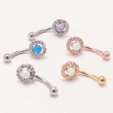 アイブロウ 16G ラウンドジュエル＆オパール | ピアス専門店HOMESLICEPRODUCTIONS | 詳細画像6 