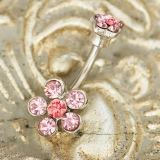 ヘソピアス ダブル6ジュエルフラワー バナナバーベル | ピアス専門店HOMESLICEPRODUCTIONS | 詳細画像13 