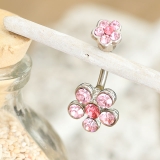 ヘソピアス ダブル6ジュエルフラワー バナナバーベル | ピアス専門店HOMESLICEPRODUCTIONS | 詳細画像15 