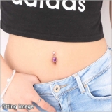 ヘソピアス ローズクリアボール バナナバーベ14G | ピアス専門店HOMESLICEPRODUCTIONS | 詳細画像6 