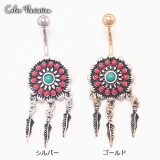 ヘソピアス 14G トライバルフラワー | ピアス専門店HOMESLICEPRODUCTIONS | 詳細画像2