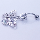 ヘソピアス 14G マルチカラーバゲットCZジュエルウィング | ピアス専門店HOMESLICEPRODUCTIONS | 詳細画像5 