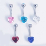 CZ ハートジュエル バナナバーベル 14G | ピアス専門店HOMESLICEPRODUCTIONS | 詳細画像2 