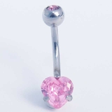 CZ ハートジュエル バナナバーベル 14G | ピアス専門店HOMESLICEPRODUCTIONS | 詳細画像3 