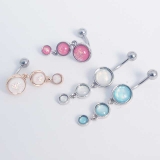 トリプルラウンドダングル オパールグリッター＆イルミネーションストーン バナナバ… | ピアス専門店HOMESLICEPRODUCTIONS | 詳細画像8 