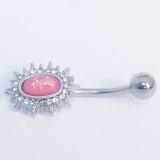 クリスタルパヴェ サンバースト オパールグリッター バナナバーベル 14G | ピアス専門店HOMESLICEPRODUCTIONS | 詳細画像4 