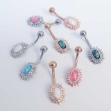 クリスタルパヴェ サンバースト オパールグリッター バナナバーベル 14G | ピアス専門店HOMESLICEPRODUCTIONS | 詳細画像8 