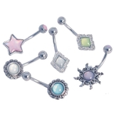 イルミネーションストーン バラエティチャーム バナナバーベル 14G | ピアス専門店HOMESLICEPRODUCTIONS | 詳細画像1 