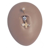 ヘソピアス CZジュエル ハチ＆フクロウダングル バナナバーベル 14G | ピアス専門店HOMESLICEPRODUCTIONS | 詳細画像12 