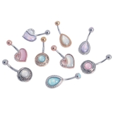 イルミネーションストーン クラシックチャーム バナナバーベル 14G | ピアス専門店HOMESLICEPRODUCTIONS | 詳細画像1 