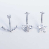 ヘソピアス CZ ジュエルチャーム インターナルバナナバーベル 14G | ピアス専門店HOMESLICEPRODUCTIONS | 詳細画像8 