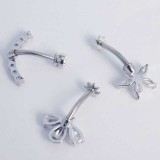 ヘソピアス CZ ジュエルチャーム インターナルバナナバーベル 14G | ピアス専門店HOMESLICEPRODUCTIONS | 詳細画像11 