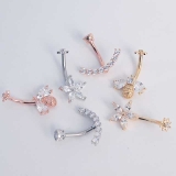 ヘソピアス CZ ジュエルチャーム インターナルバナナバーベル 14G | ピアス専門店HOMESLICEPRODUCTIONS | 詳細画像12 