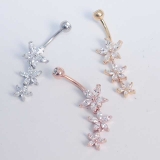 ヘソピアス CZ マーキーズジュエル フラワー バナナバーベル 14G | ピアス専門店HOMESLICEPRODUCTIONS | 詳細画像8 