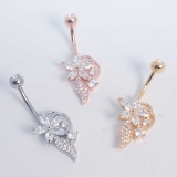 ヘソピアス CZ マーキーズジュエル フラワー バナナバーベル 14G | ピアス専門店HOMESLICEPRODUCTIONS | 詳細画像9 