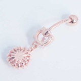 ヘソピアス 14G CZ＆ピンクエナメルクラスター | ピアス専門店HOMESLICEPRODUCTIONS | 詳細画像5 