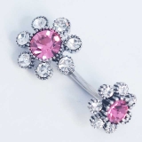 ヘソピアス 14G カラージェムフラワー | ピアス専門店HOMESLICEPRODUCTIONS | 詳細画像5 