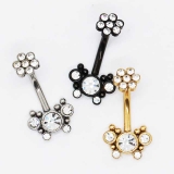 ヘソピアス 14G 5CZバタフライ＆ボールクラスター | ピアス専門店HOMESLICEPRODUCTIONS | 詳細画像7 