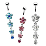 ヘソピアス 14G フラワー | ピアス専門店HOMESLICEPRODUCTIONS | 詳細画像1 