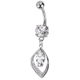 シルバー | ヘソピアス 14G リーフ | ピアス専門店HOMESLICEPRODUCTIONS