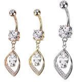 ヘソピアス 14G リーフ | ピアス専門店HOMESLICEPRODUCTIONS | 詳細画像1 