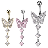 ヘソピアス 14G バタフライ | ピアス専門店HOMESLICEPRODUCTIONS | 詳細画像1