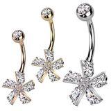ヘソピアス 14G フラワー | ピアス専門店HOMESLICEPRODUCTIONS | 詳細画像1 