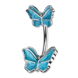 ライトブルー | ヘソピアス 14G ダブル | ピアス専門店HOMESLICEPRODUCTIONS