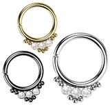 ボディピアス トリプルジュエル CZ | ピアス専門店HOMESLICEPRODUCTIONS | 詳細画像1 