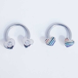 ボディピアス CZ＆レインボーストライプ ハートトップ | ピアス専門店HOMESLICEPRODUCTIONS | 詳細画像3 